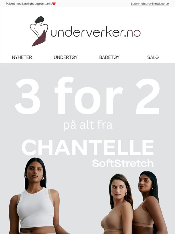 3 for 2 på ALT fra Chantelle Soft Stretch avsluttes i dag💥