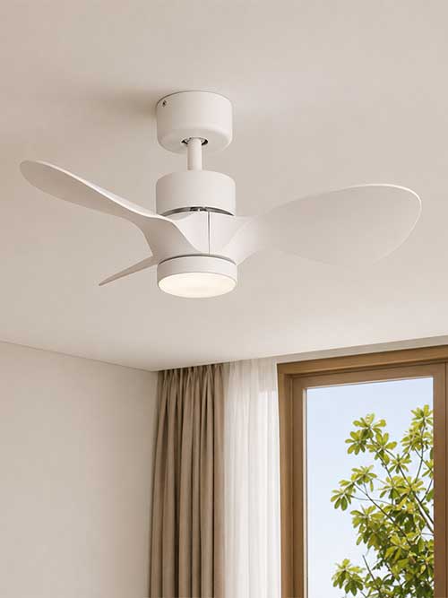 24 Inch 3 Blade Integrated LED Ceiling Fan with Remote Control in Matte White