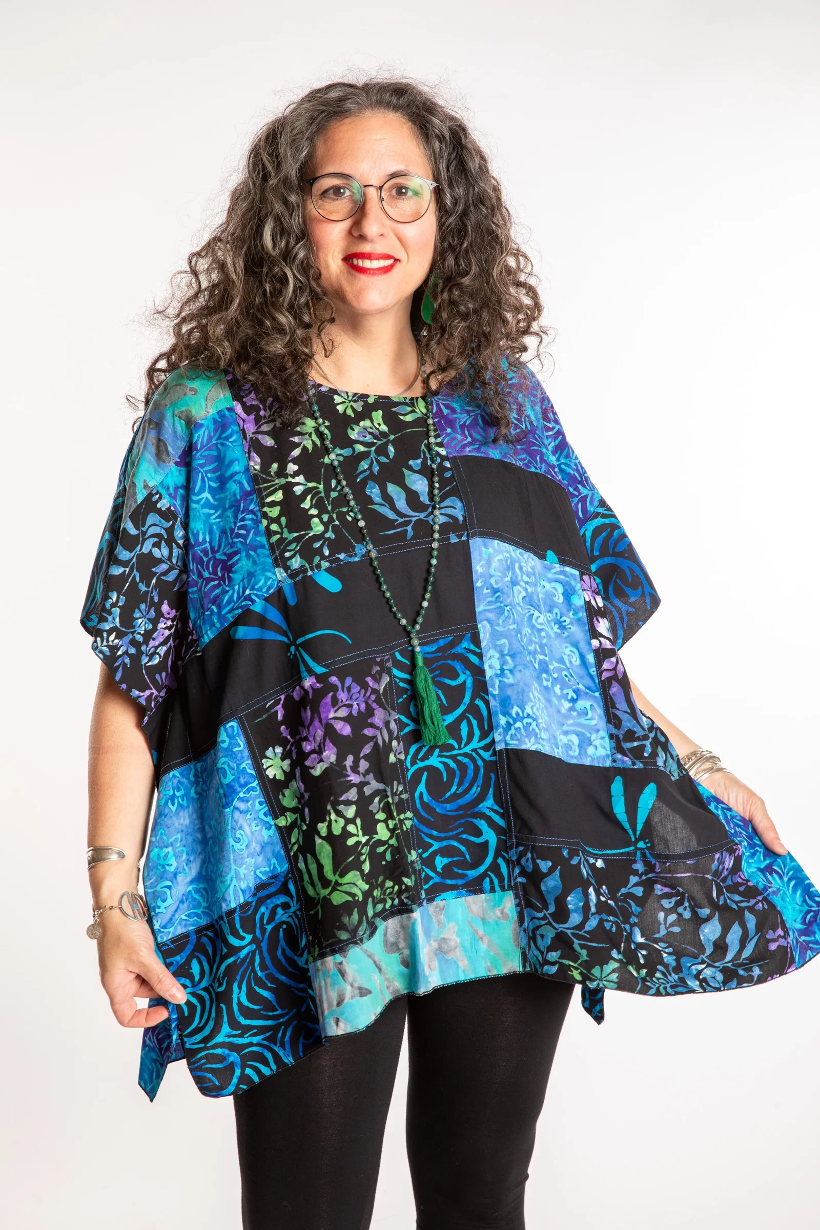 Image of Novi Oversized Patchwork Top