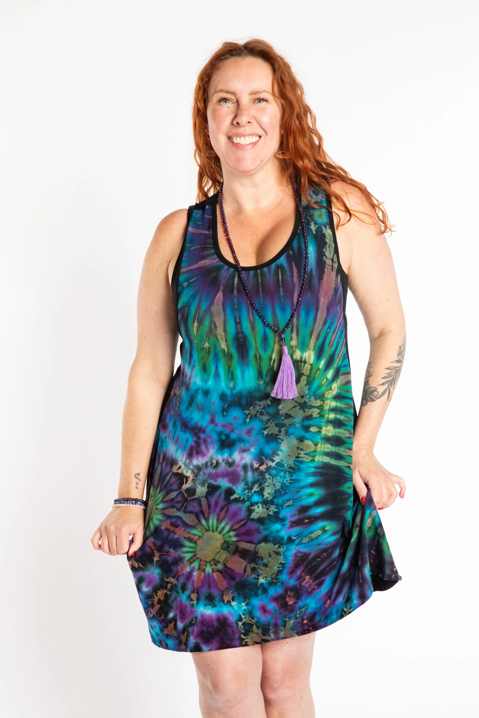 Image of Mudmee Tie Dye Panel Tank Dress