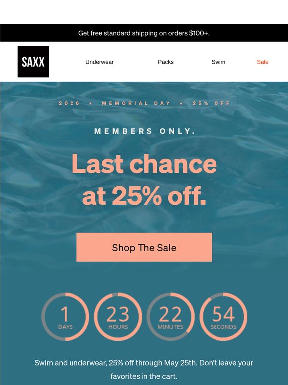 25% off won’t last