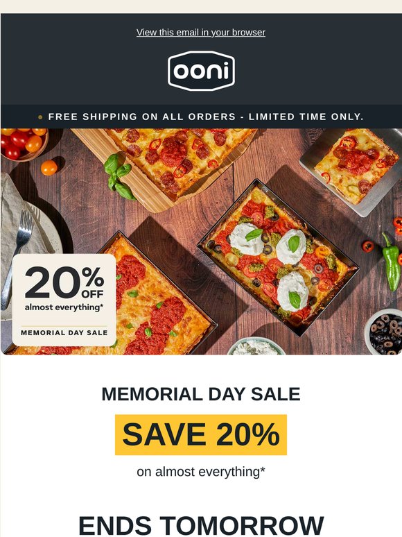 One more day for 20% off almost everything!