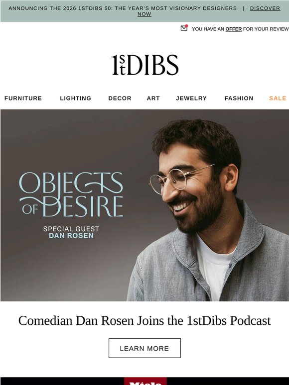 Comedian Dan Rosen Joins the 1stDibs Podcast