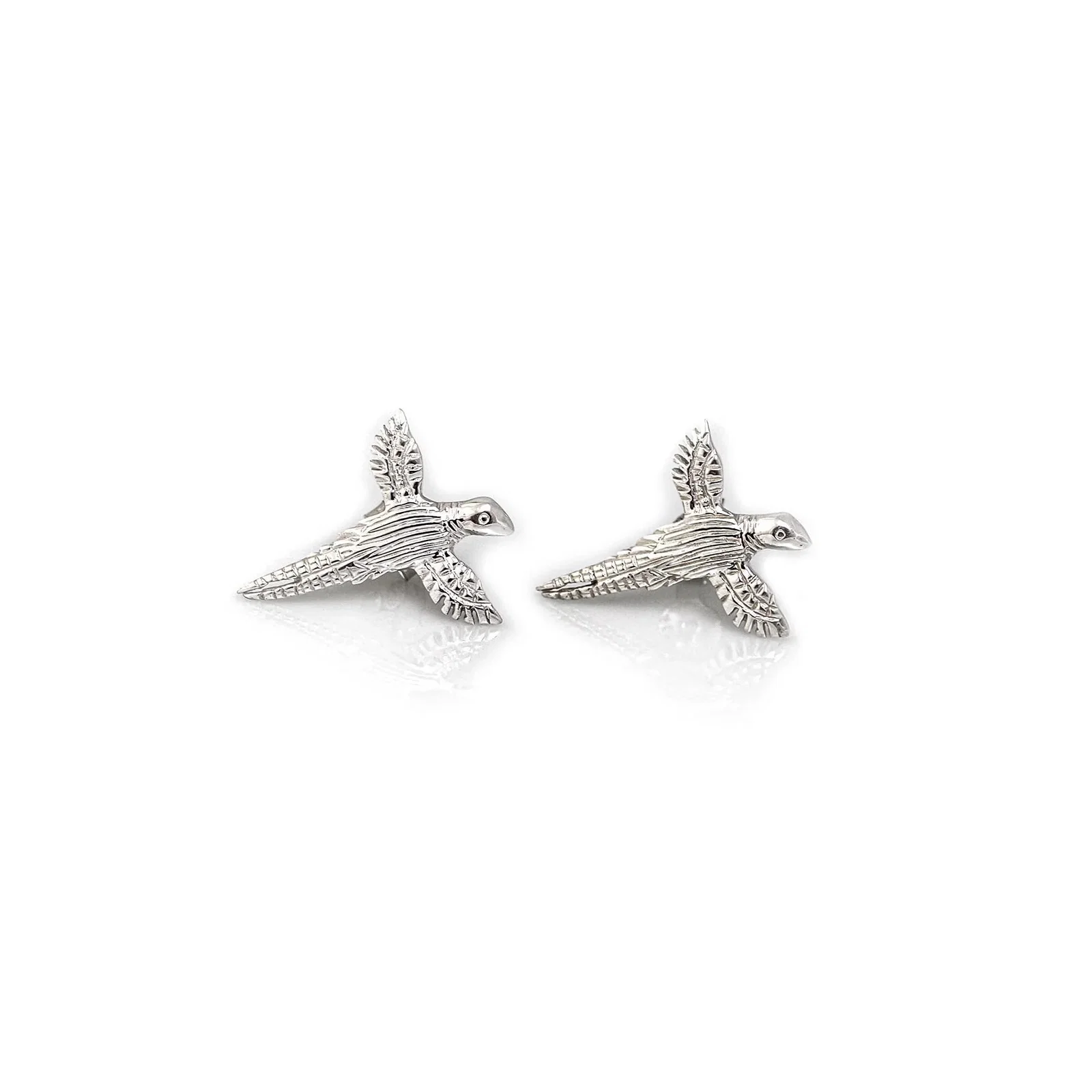 Image of Exclusive Sterling Silver Pheasant Studs