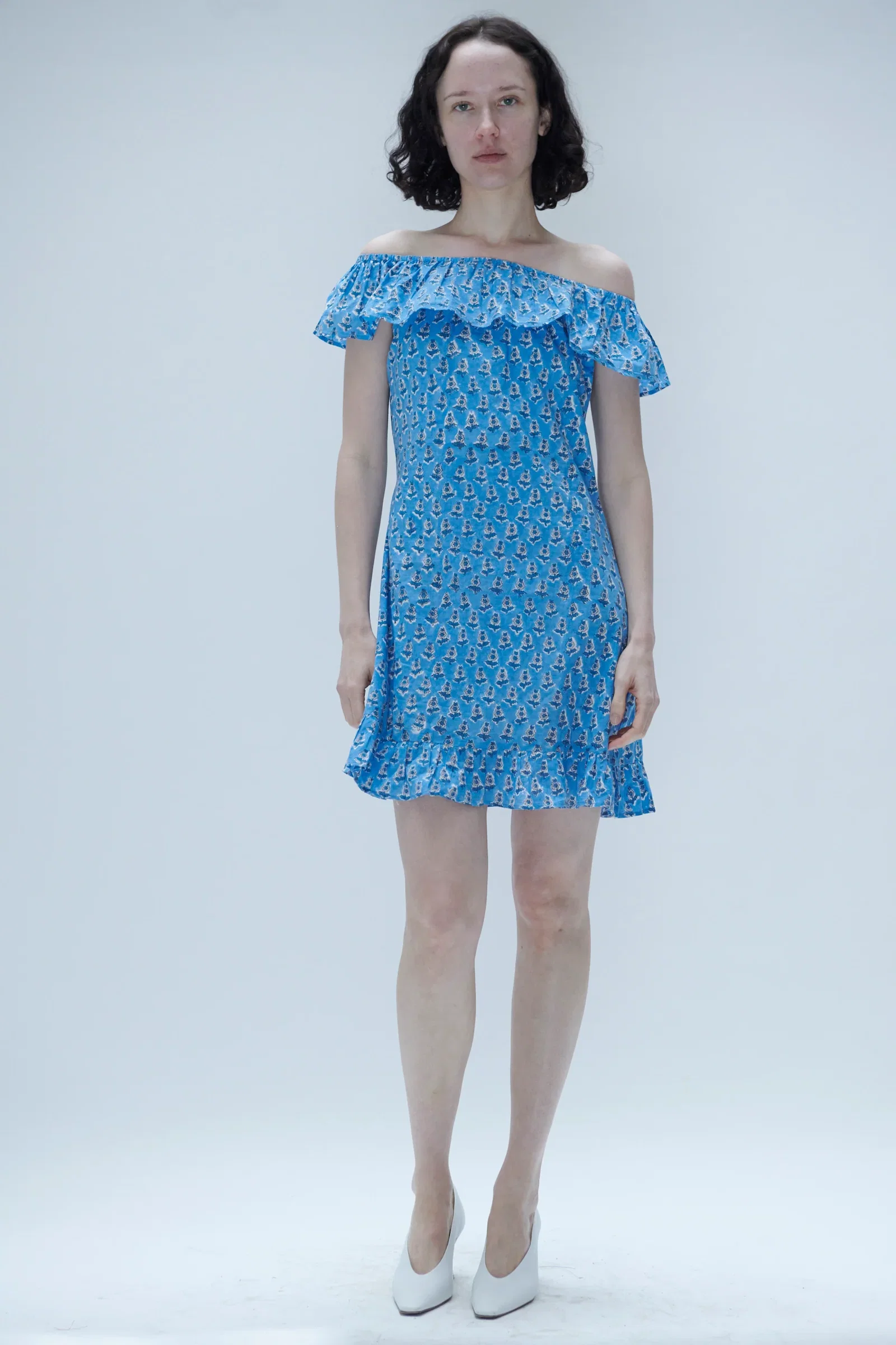 Image of Holly Dress in Blue Floral