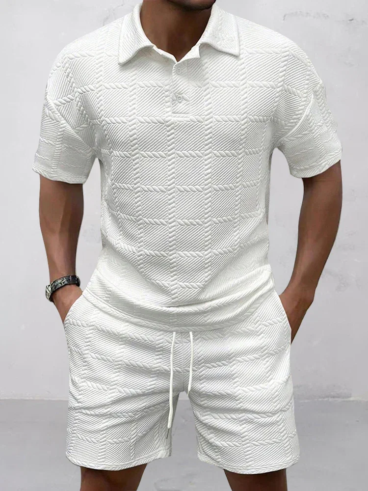 Image of Smart Casual Jacquard Textured Set
