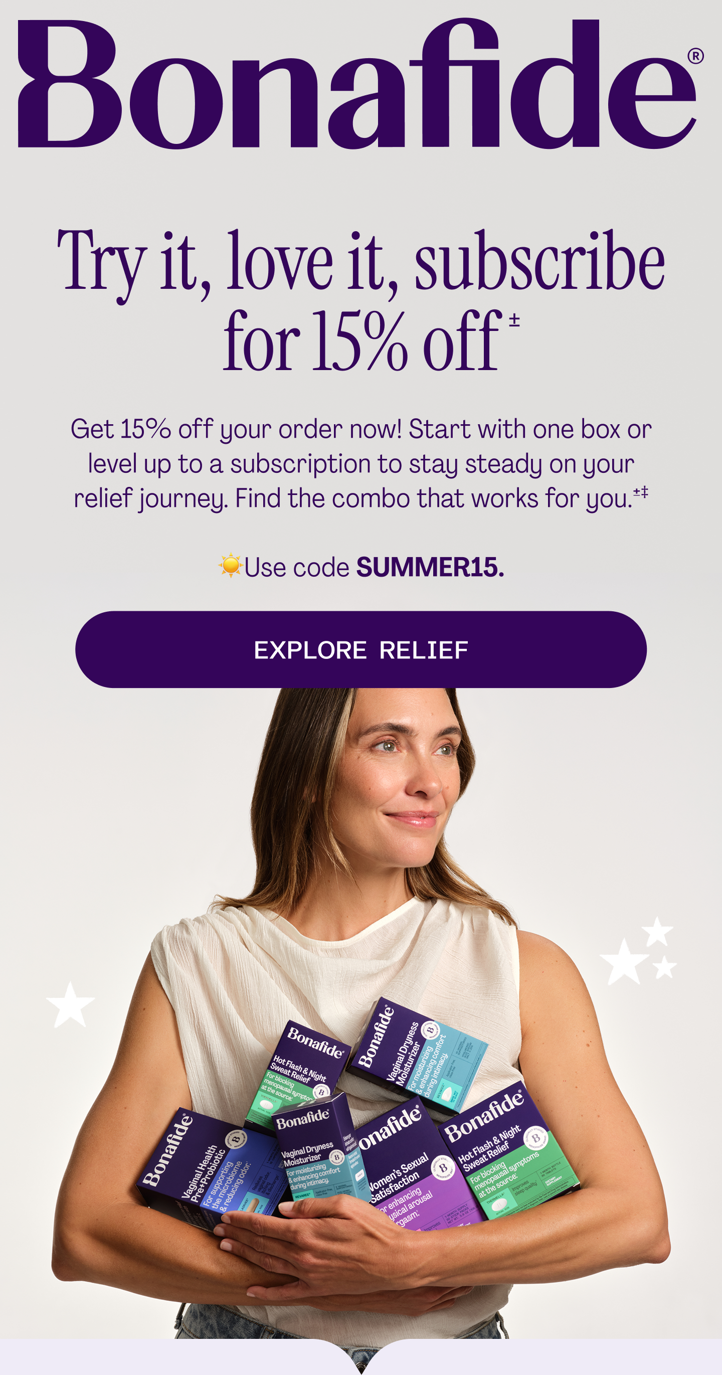 Start your summer with 15% off