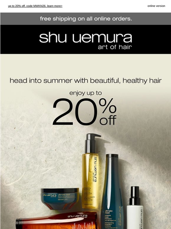 up to 20% off your summer ritual