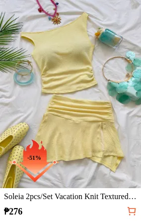 Soleia 2pcs/Set Vacation Knit...