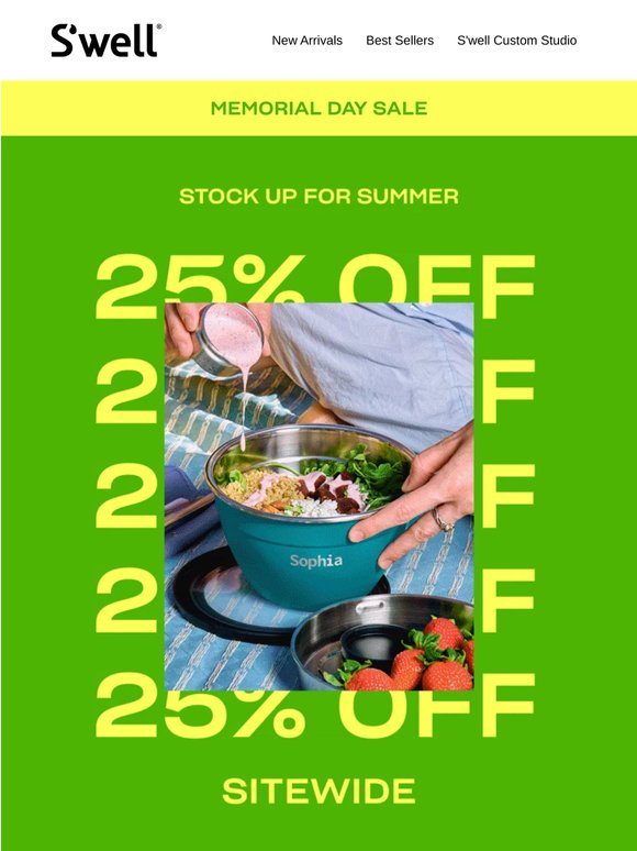 Stock Up For Summer With 25% Off Sitewide