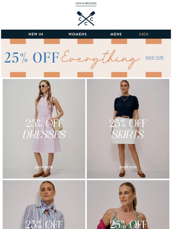 25% off EVERYTHING* continues