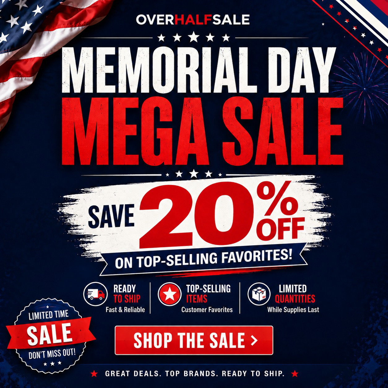 Memorial Day Sale 20% off Select  Products with Code: MEMORIAL