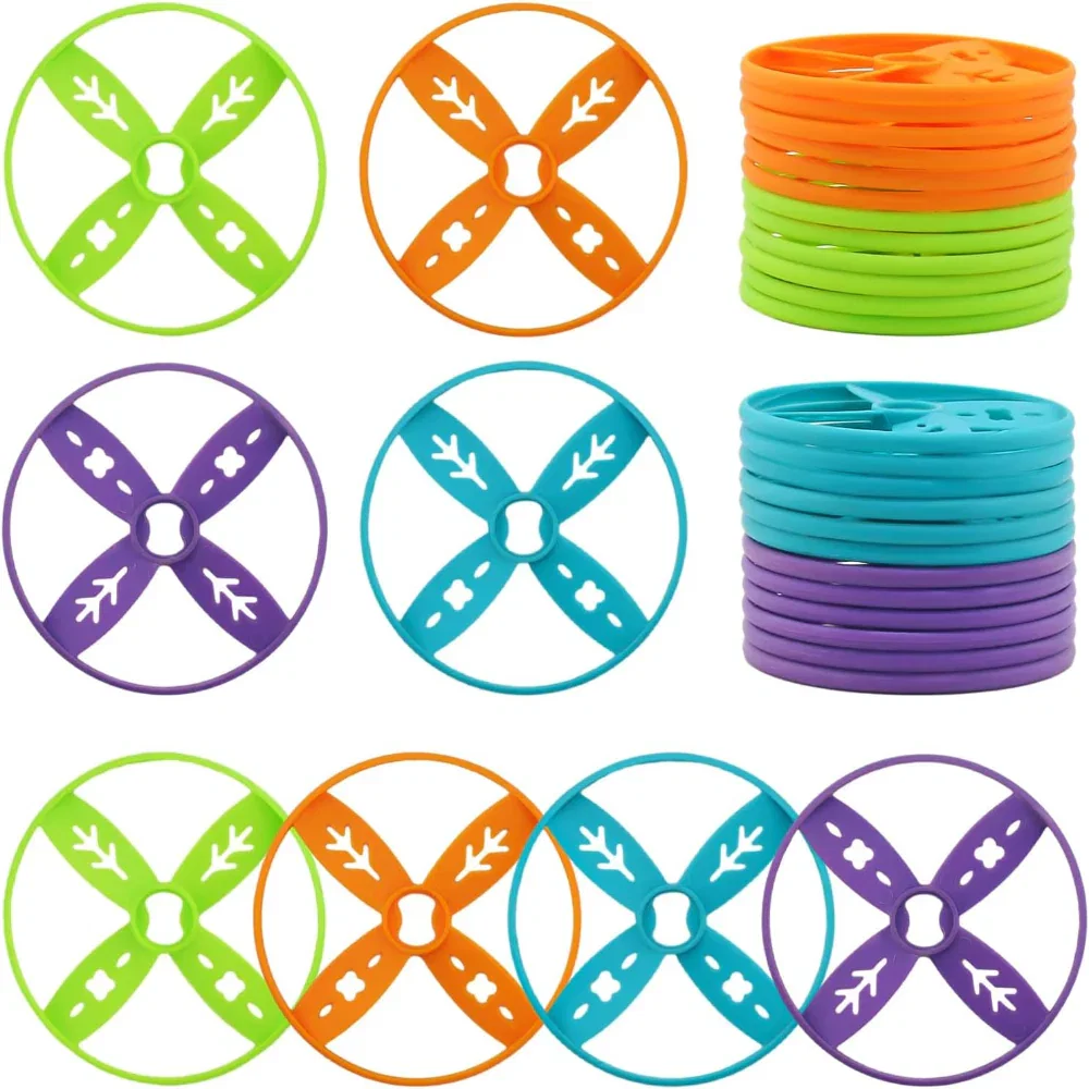24-Pack Flying Discs Set – Outdoor Kids Toy Refills for Handheld & Foot Powered Launchers