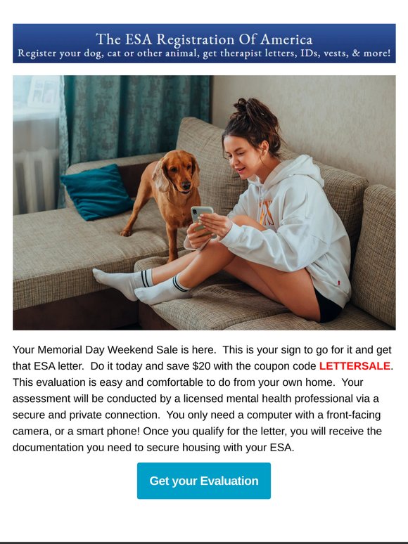 Save $20: Memorial Day Weekend