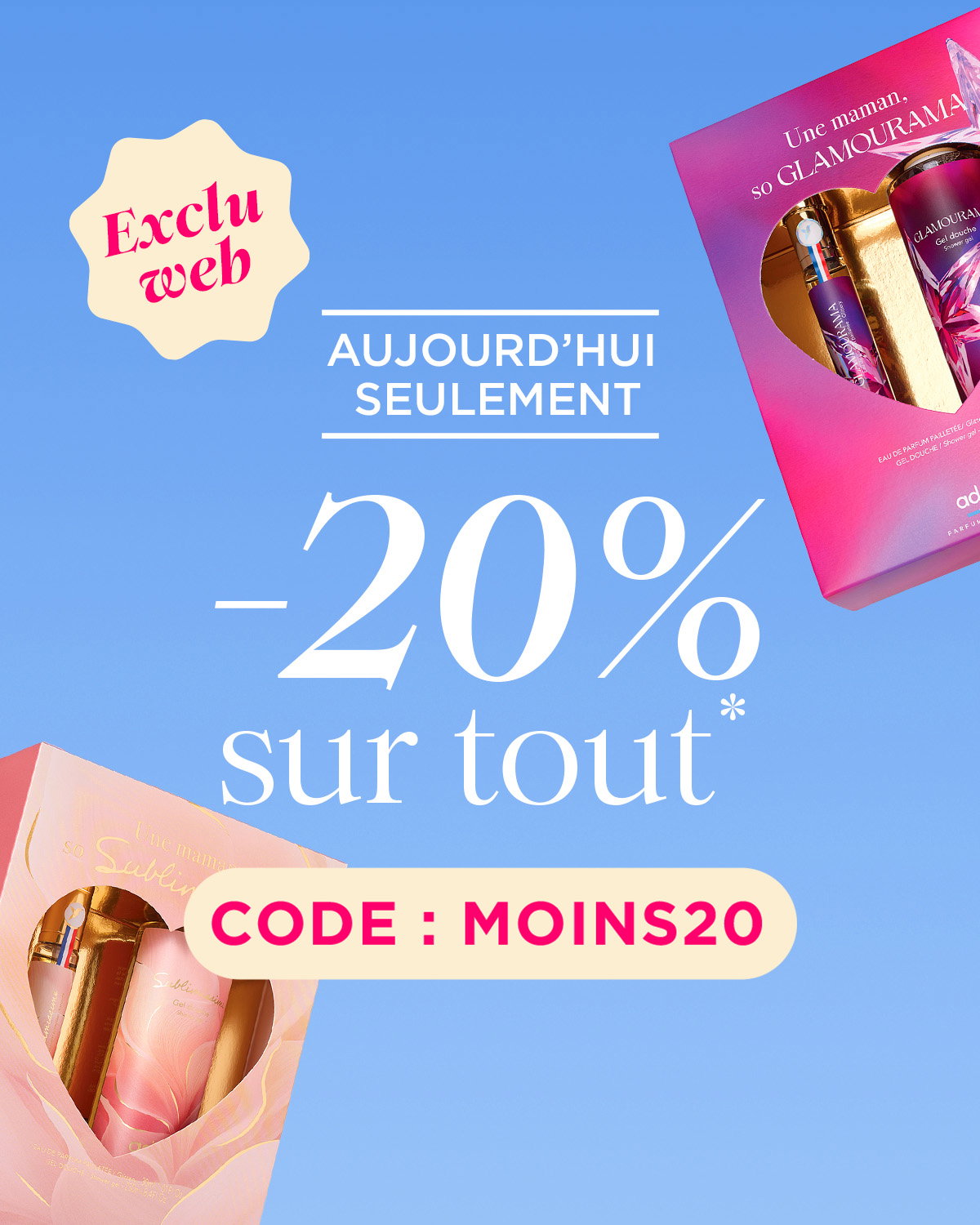 -20% sur tout avec le code MOINS20