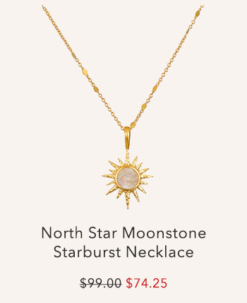 North Star Moonstone Starburst Necklace