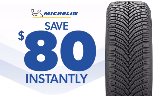 Buy 4 Select MIchelin Tires, Save $80 Instantly