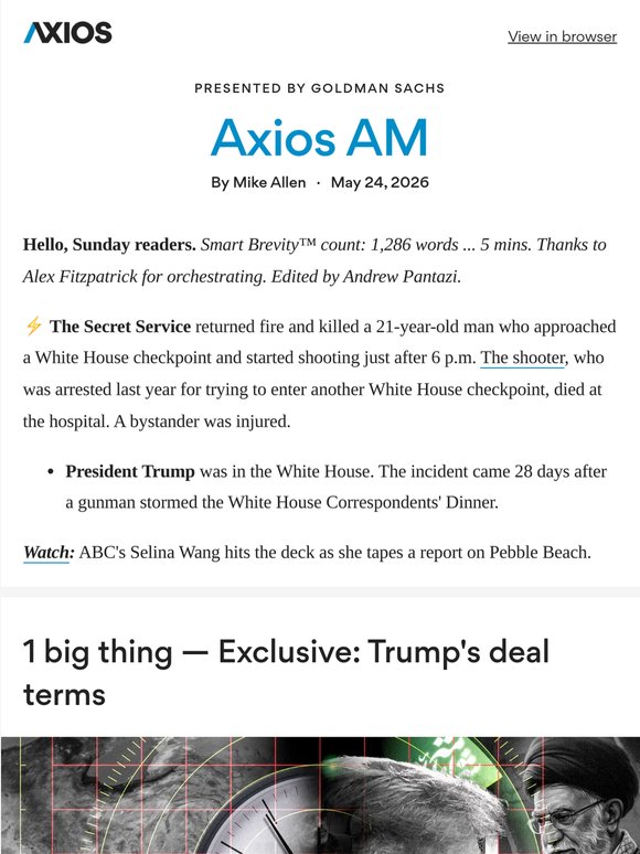 🇮🇷 Axios AM: Inside the deal talks
