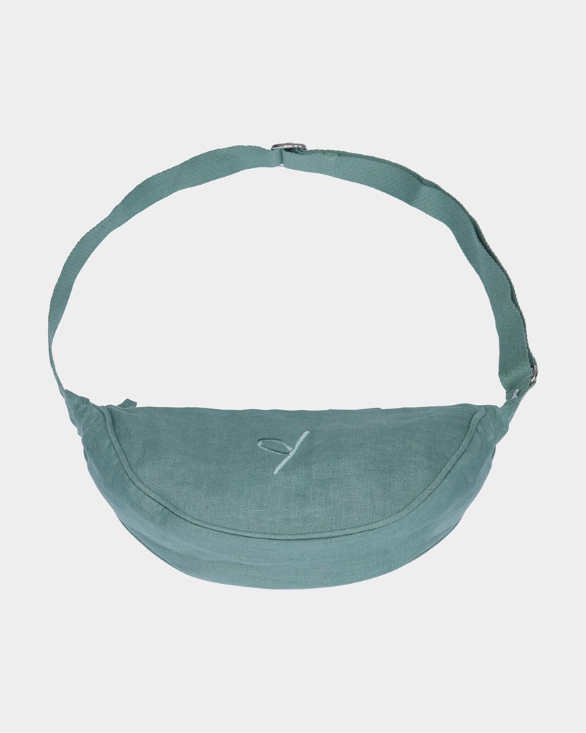 Väska Sling bag linen, Moss green - Yogiraj