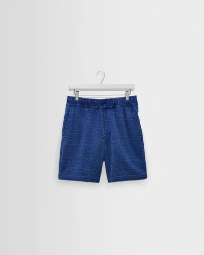 Kurt - Indigo Dobby Textured Organic Cotton Shorts