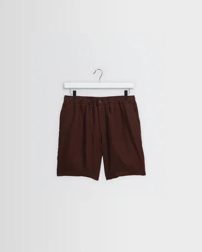 Kurt - Brown Washed Linen Shorts