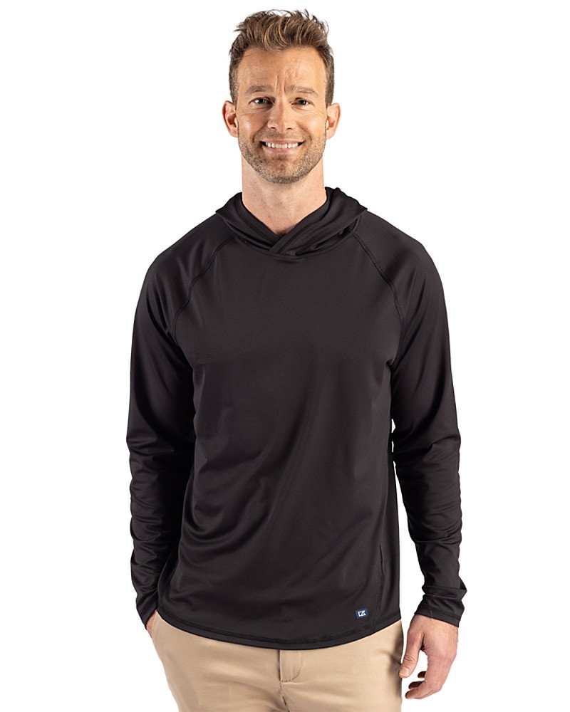 Image of Cutter & Buck Prospect Recycled Featherlight Stretch Mens Big & Tall Hooded Pullover