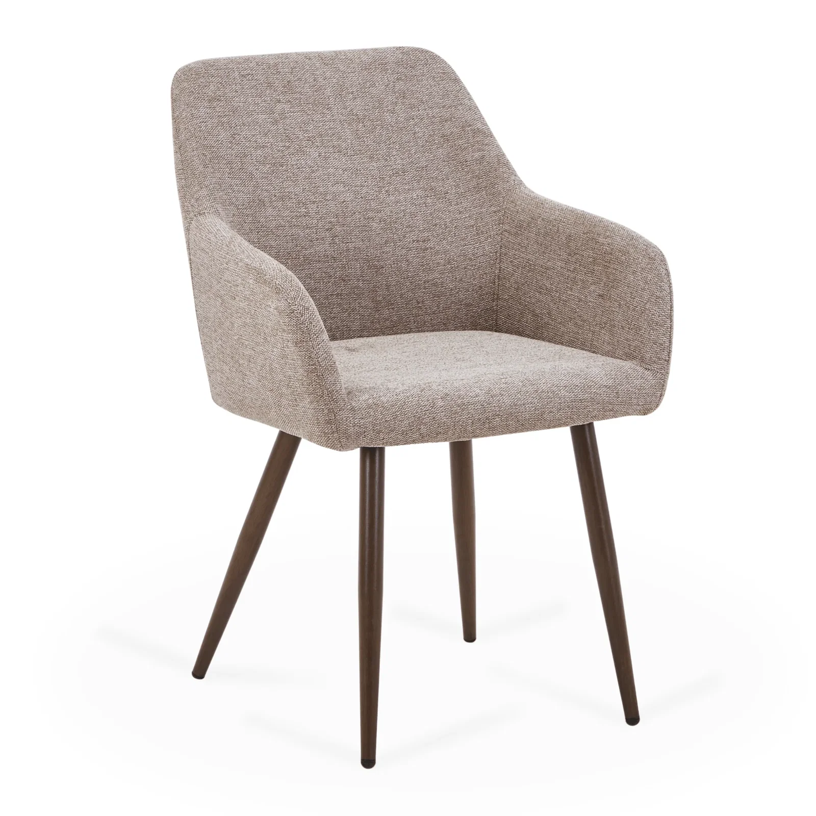 Image of Jenna spisebordsstol - sand tekstil med røget egelook