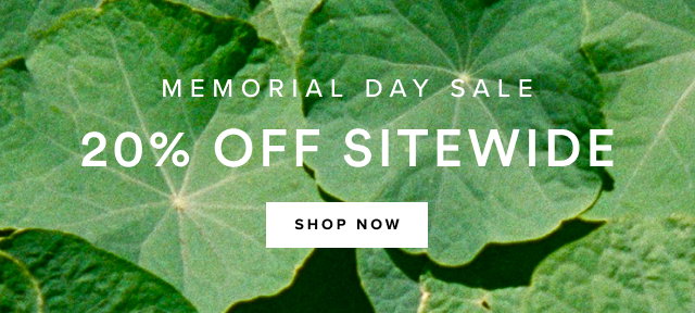 Memorial day sale- 20% off sitewide