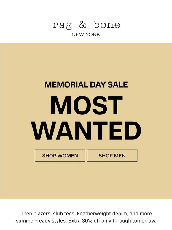 Extra 30% Off Most Wanted Summer Styles