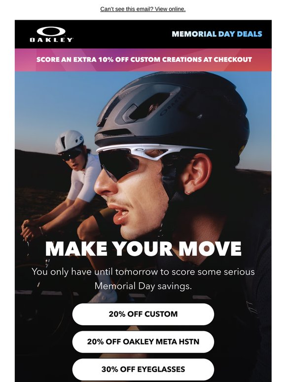 Memorial Day Deals End Tomorrow