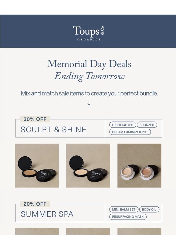 20% off summer spa items
