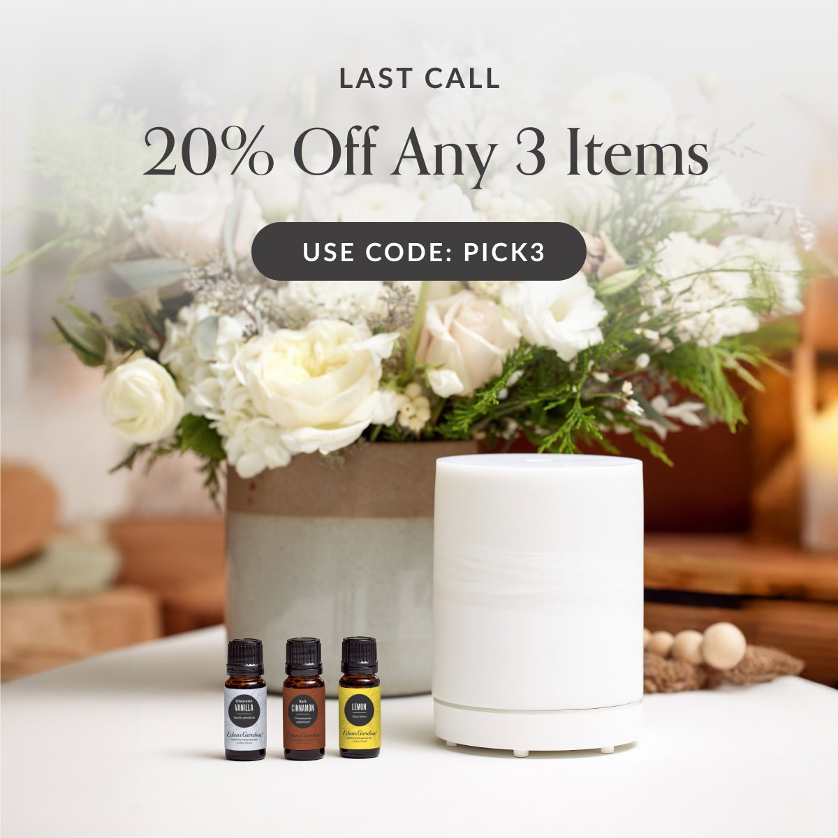 LAST CALL 20% Off Any 3 Items | USE CODE: PICK3