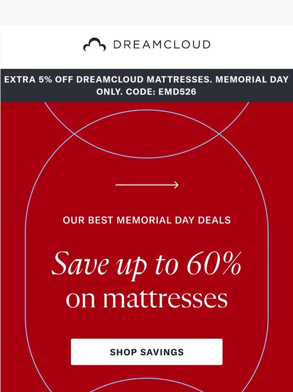 🤳Trending Now: DreamCloud Best Sellers. Save Up to 60% on Mattresses