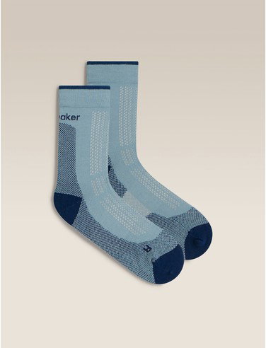 Men's Merino Hike+ Ultralight Quarter Socks - Flint Blue/Atlantis / M