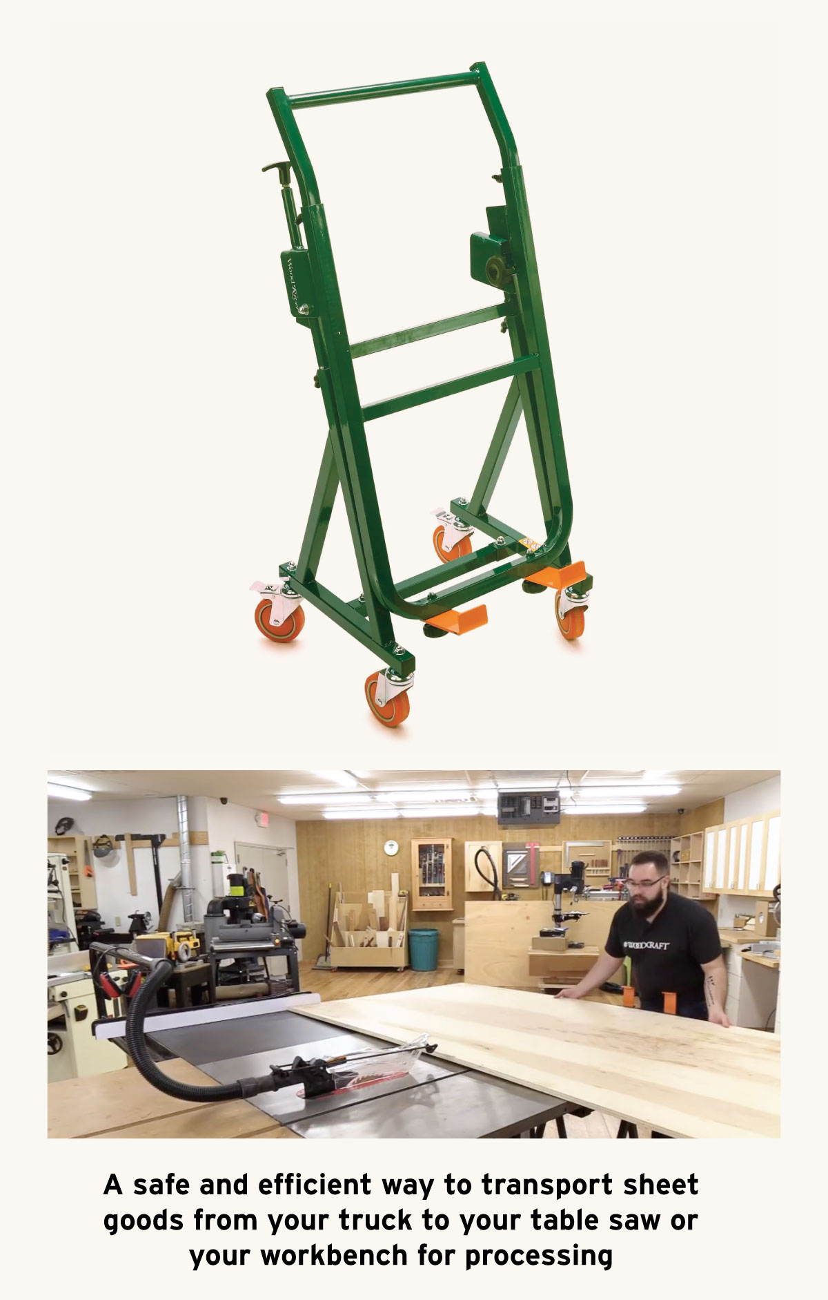 WoodRiver Deluxe Panel Cart