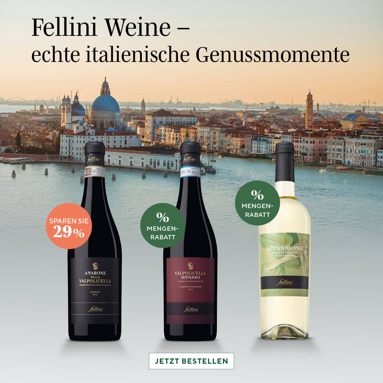 Visual Fellini Weine mit 3 Weinen abgebildet
