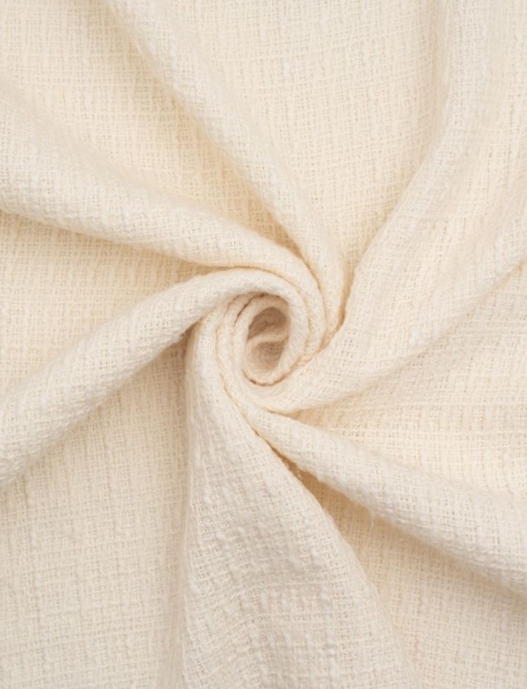 Deadstock Textured Tweed Cotton Coating