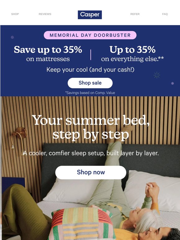 Build your coolest bed and save up to 35%