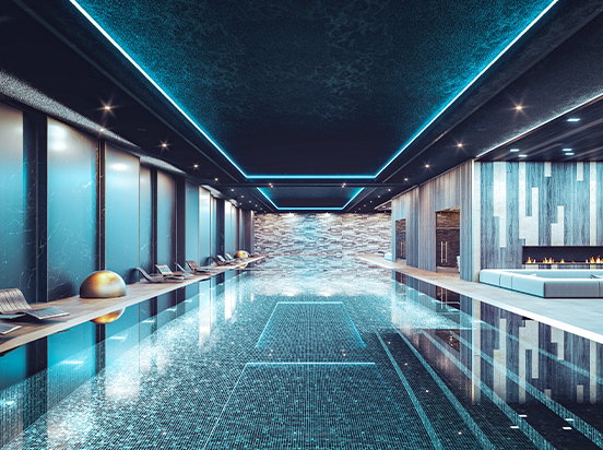 Indoor Pool eines Wellnessbereichs