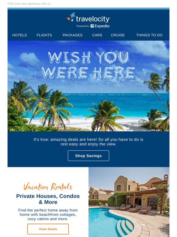 RE: your next trip—you have new (tempting) deals to review