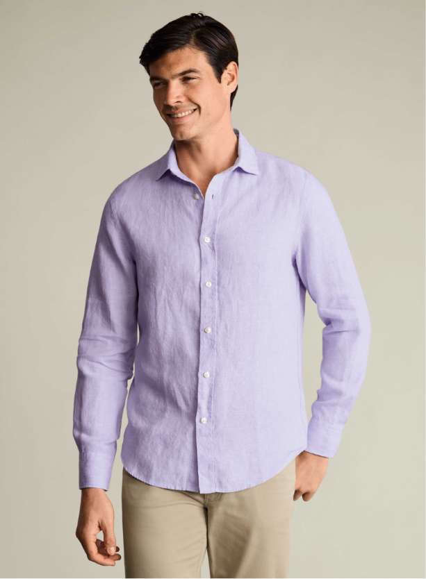 Pure Linen Shirt – Lilac