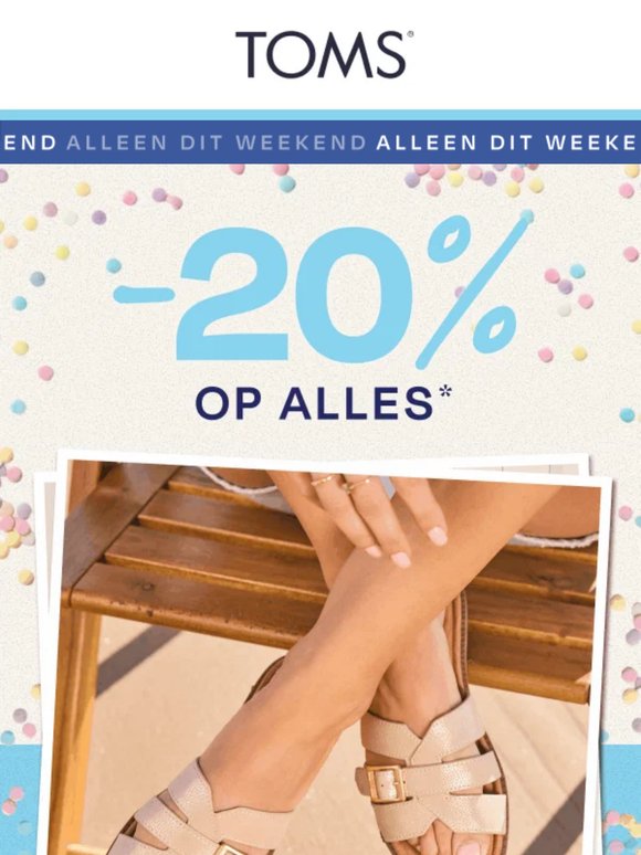 Eindigt snel: 20 jaar 🎉 20% korting