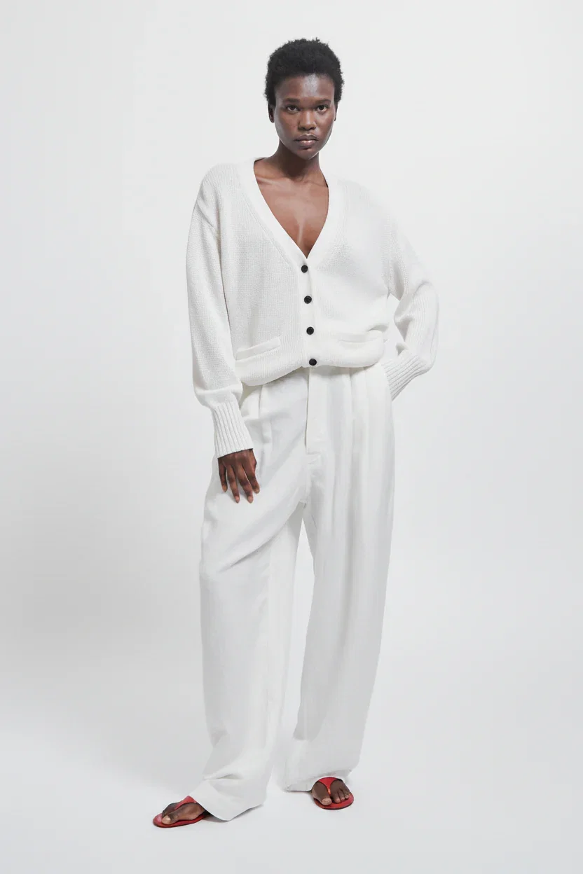 Image of The Tapered Trouser in White