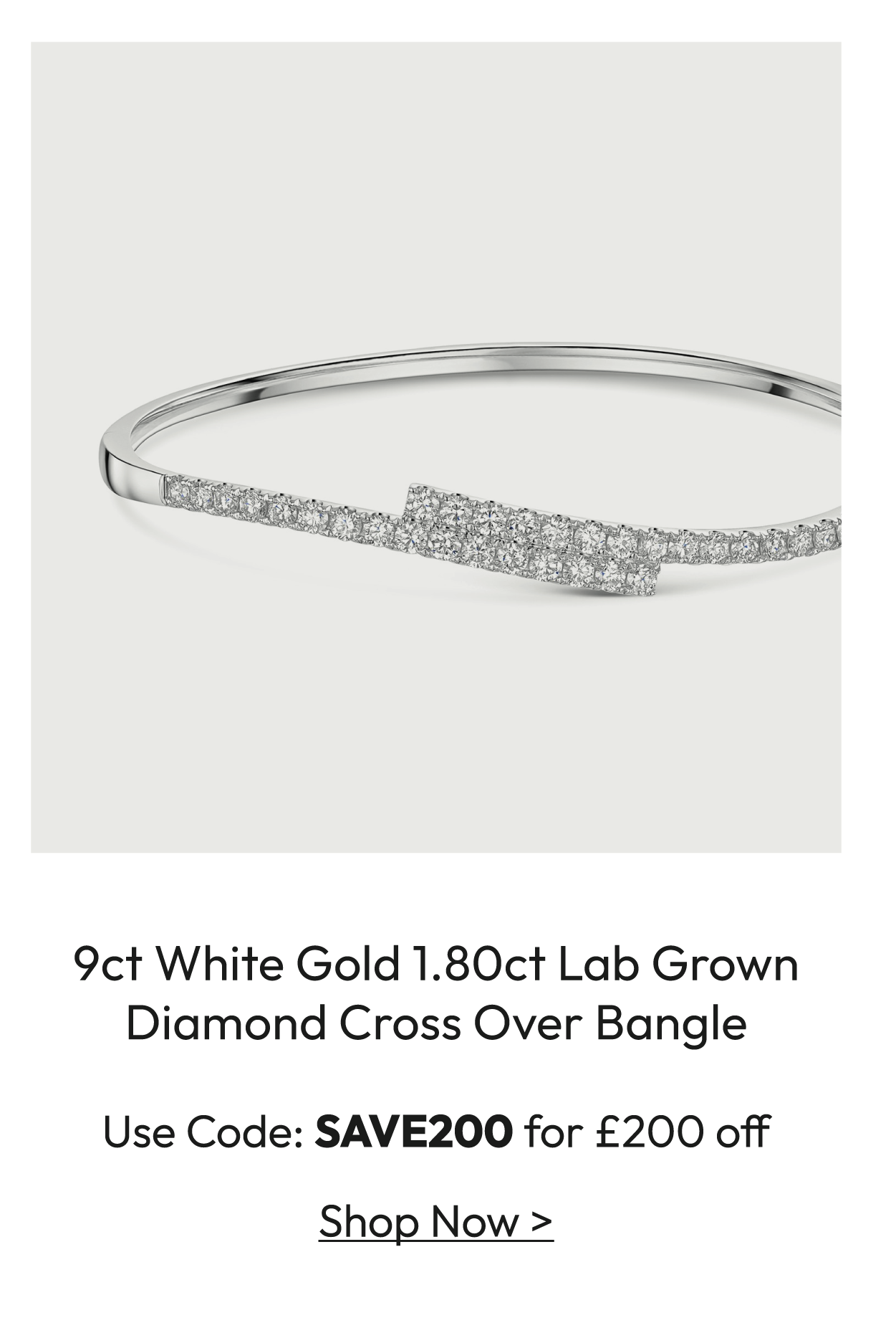 9ct Yellow Gold Round Brilliant Diamond Link Bangle