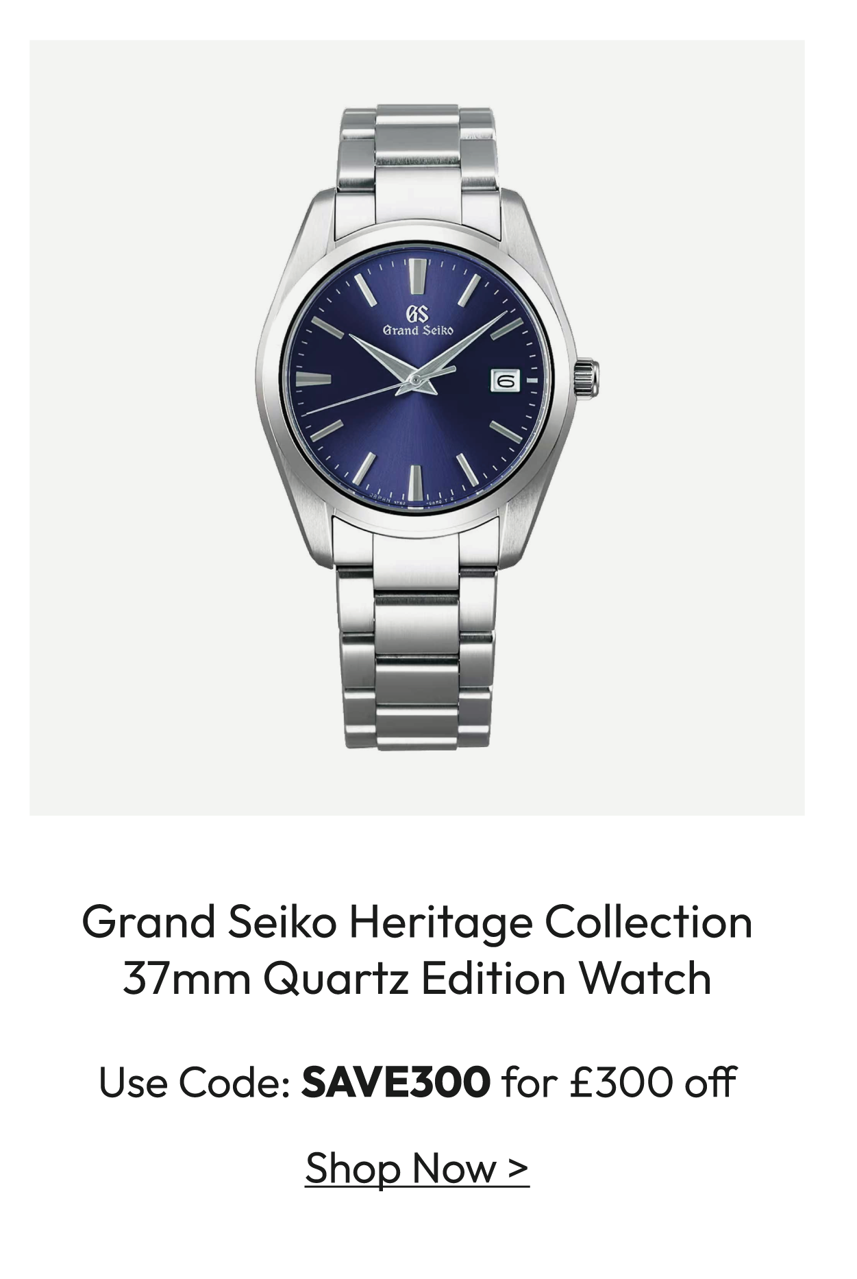 Grand Seiko Heritage Collection 37mm Quartz Edition Watch In Japanese Blue SBGX265G