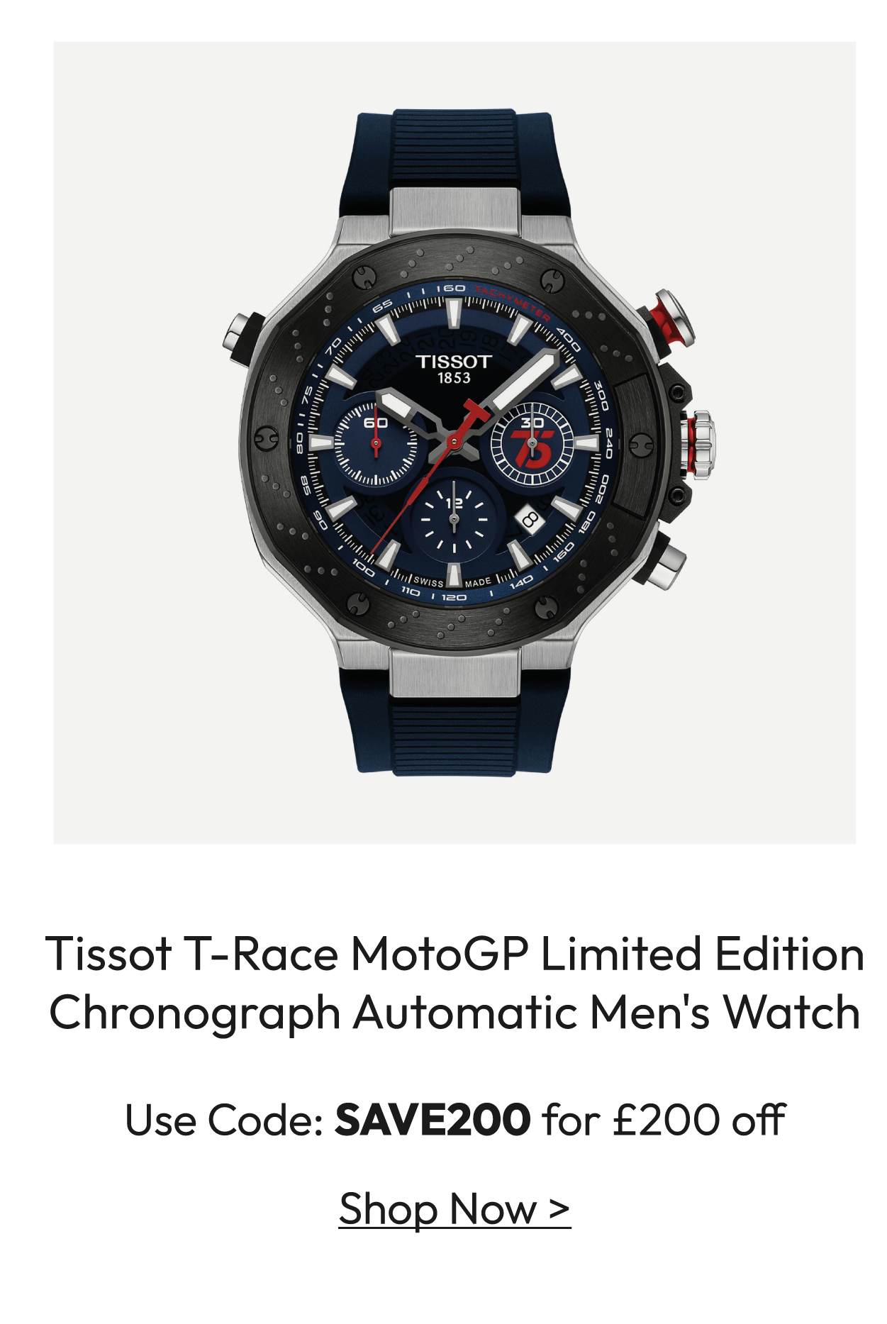 Tissot T-Race MotoGP Limited Edition Chronograph Automatic 45mm Men's Watch T141.427.27.041.00