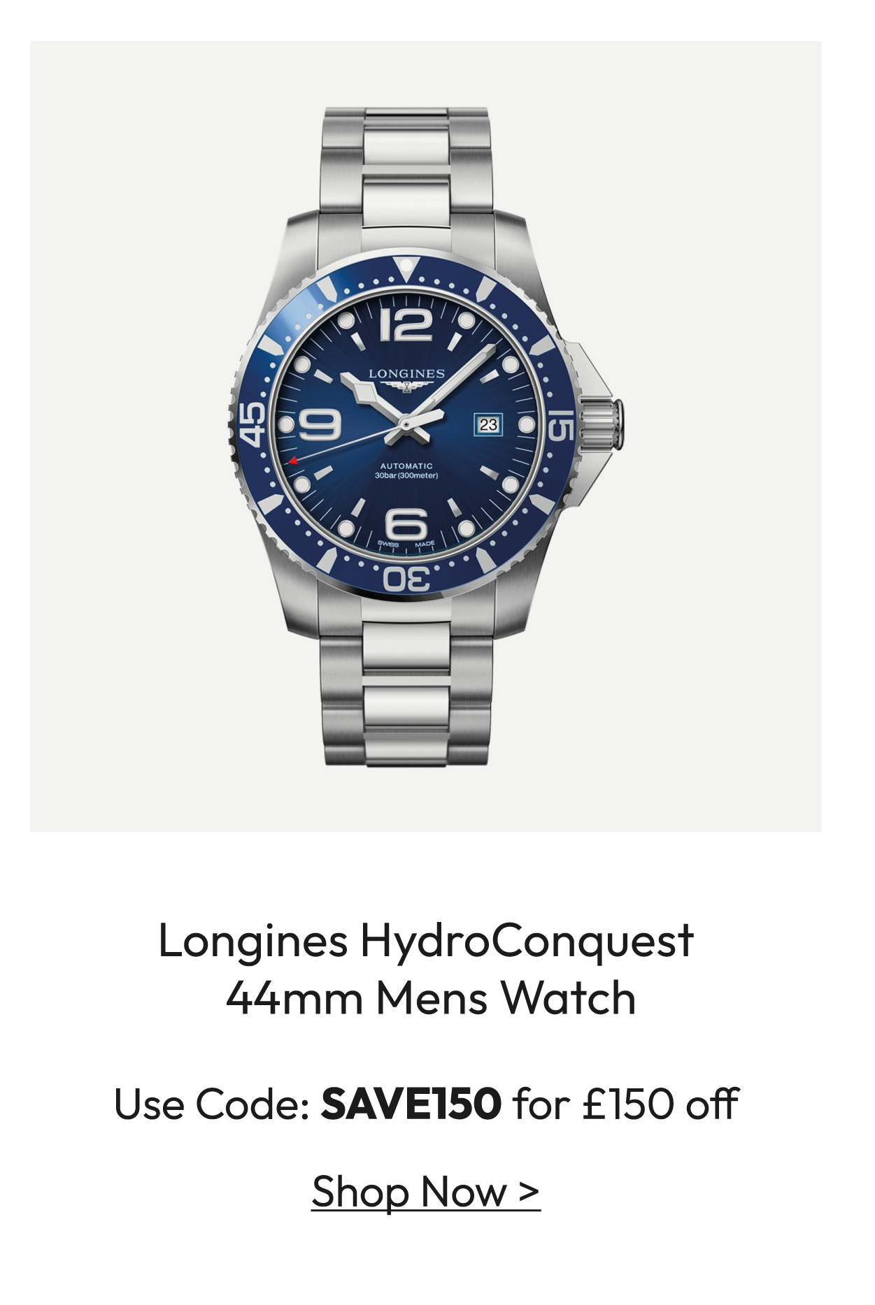 Longines HydroConquest 44mm Mens Watch L38414966