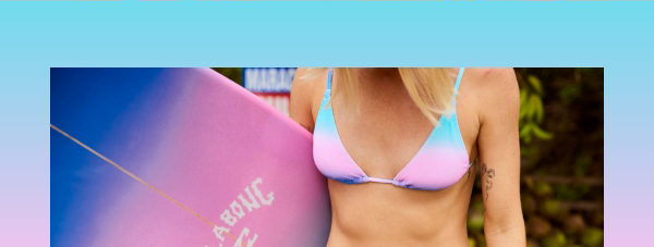 Sun Fade Slide Tall Triangle Bikini Top
