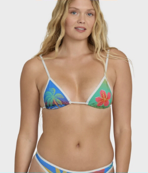Midnight Tropics Mini Slide Triangle Bikini Top