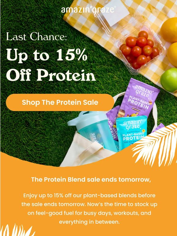 Last Chance: Up To 15% Off Protein